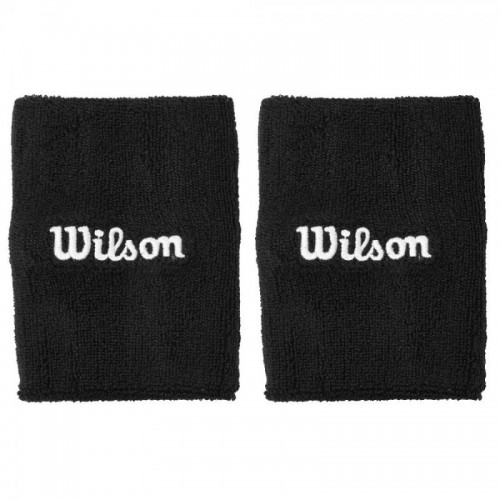 Wilson Wide Terry Black Wristbands 2 Units Wilson Wide Terry Black Wristbands 2 Units