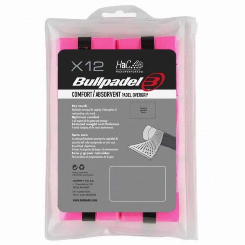 Overgrips Bullpadel Microperforado Rosa Fluor 12 Unidades Overgrips Bullpadel Microperforado Rosa Fluor 12 Unidades
