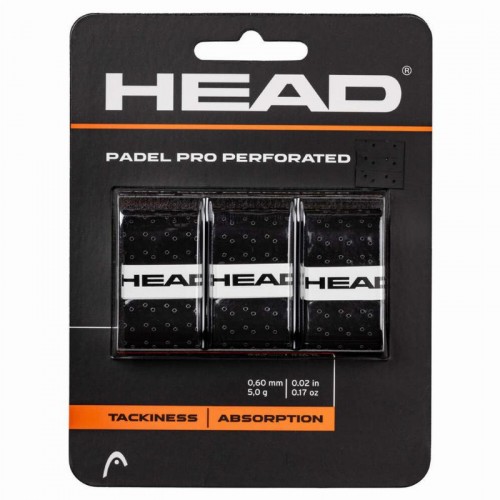 Overgrips Head Padel Pro Perforado Negro 3 Unidades Overgrips Head Padel Pro Perforado Negro 3 Unidades