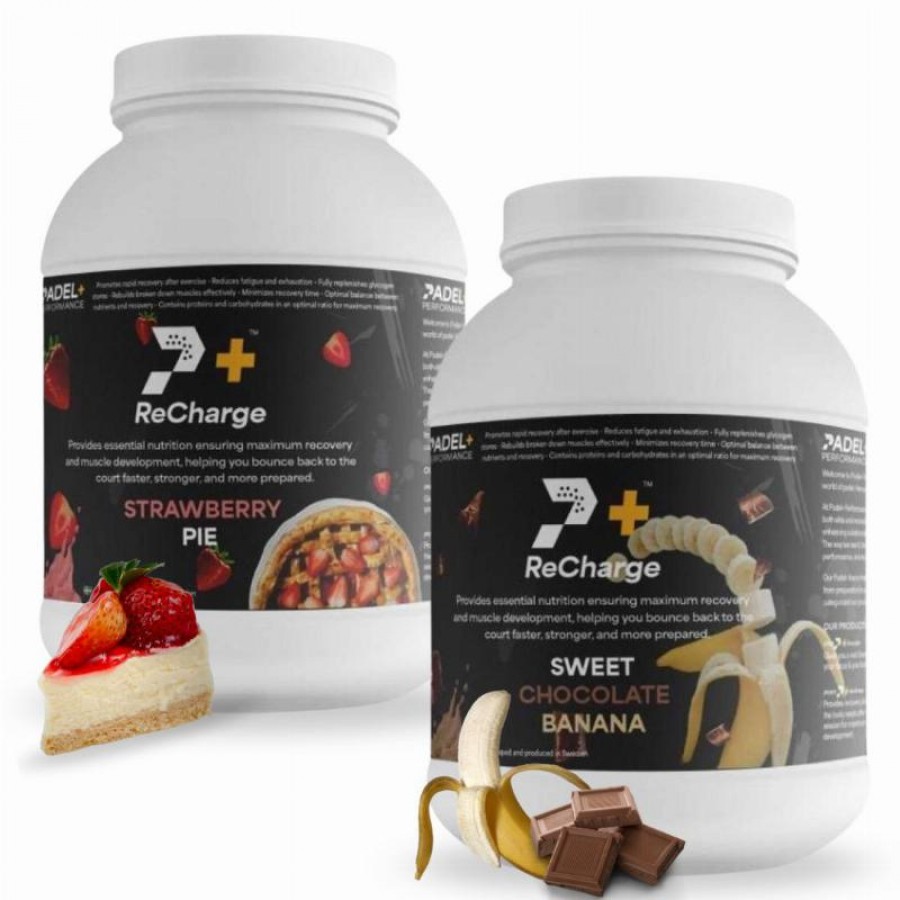 Pack Bote Padel Performance ReCharge Fresa y Chocolate Banana  Oferta + Barato