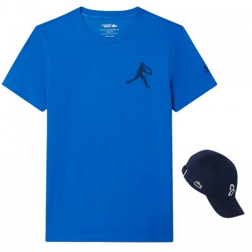 Pack Lacoste Novak Djokovic Blue T-Shirt and Navy Cap Pack Lacoste Novak Djokovic Blue T-Shirt and Navy Cap
