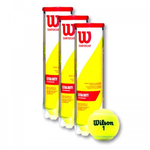 Pack of 3 Boats of 4 Wilson Championship Extra Duty 4 Balls Pack of 3 Boats of 4 Wilson Championship Extra Duty 4 Balls