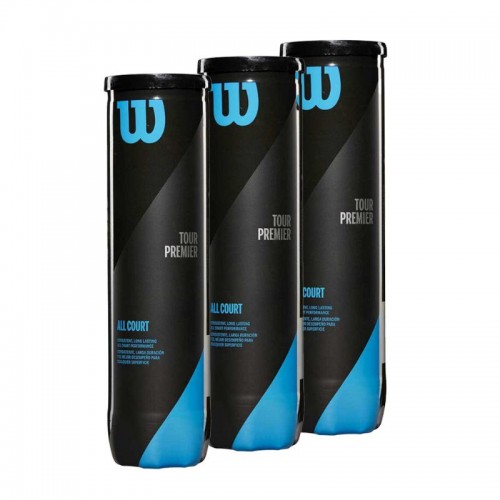 Pack de 3 Botes de 4 Pelotas Wilson Tour Premier All Court Pack de 3 Botes de 4 Pelotas Wilson Tour Premier All Court