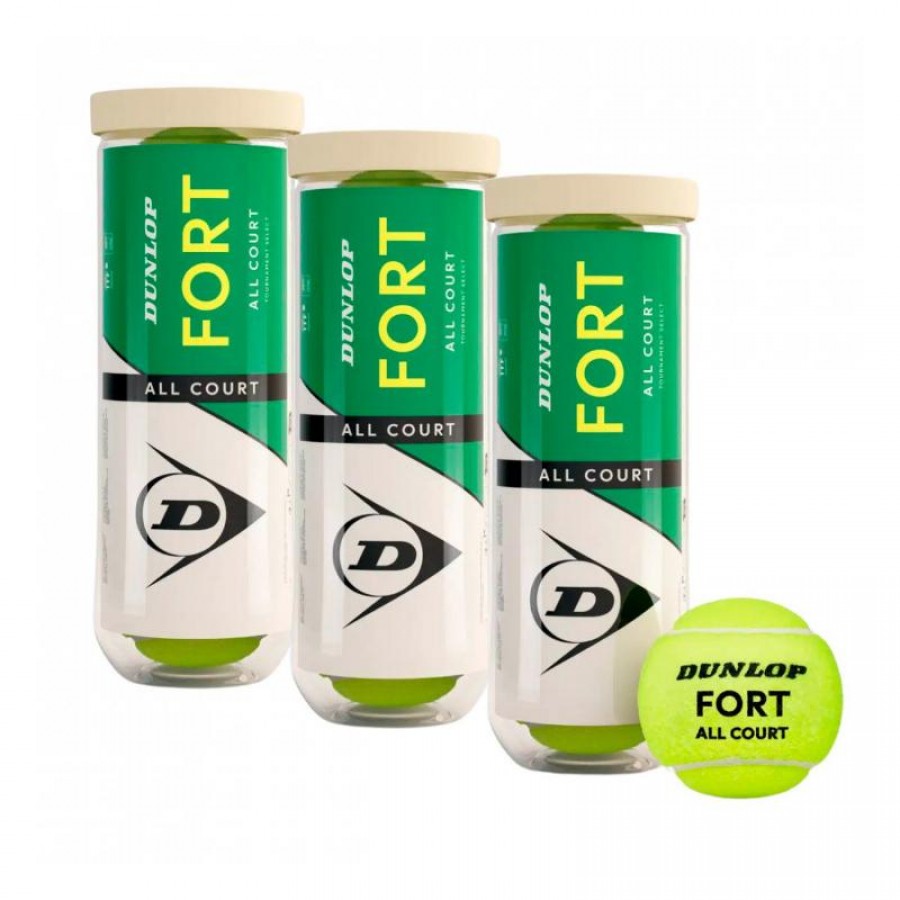 Pack de 3 Botes de Pelotas Dunlop Fort All Court  Offre - Pas cher