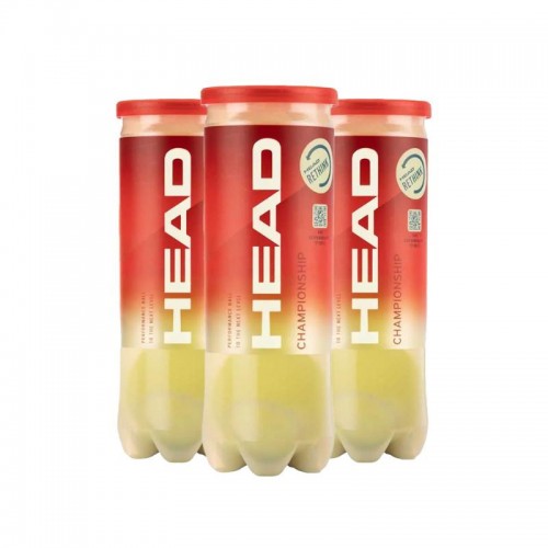 Pack of 3 Head Championship Tennis Ball Canisters