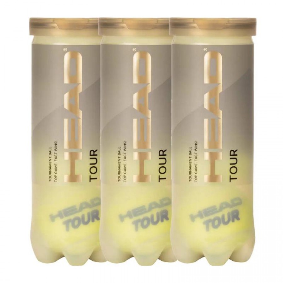 Pack de 3 Botes de Pelotas Head Tour Tennis  Oferta + Barato