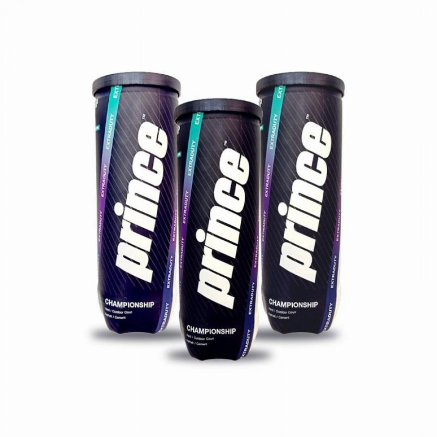 Pack of 3 Prince Championship Extraduty Ball Canisters  Offer + Cheap