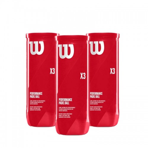 Pack of 3 Wilson X3 Ball Cans Pack of 3 Wilson X3 Ball Cans