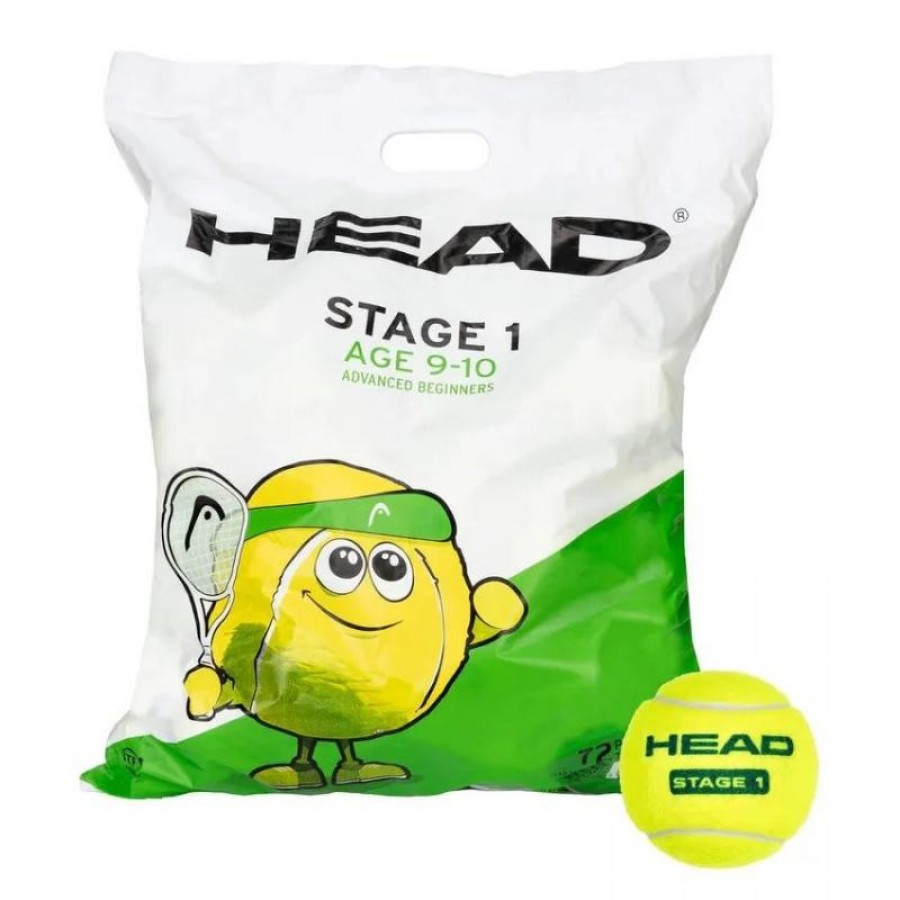 Confezione da 72 palline verdi Head Stage 1  Offerta + Economico