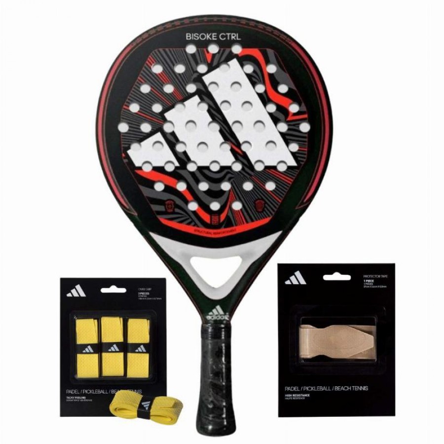 Pack Pala Adidas Bisoke Control 2024 con Overgrips y Protector  Oferta + Barato