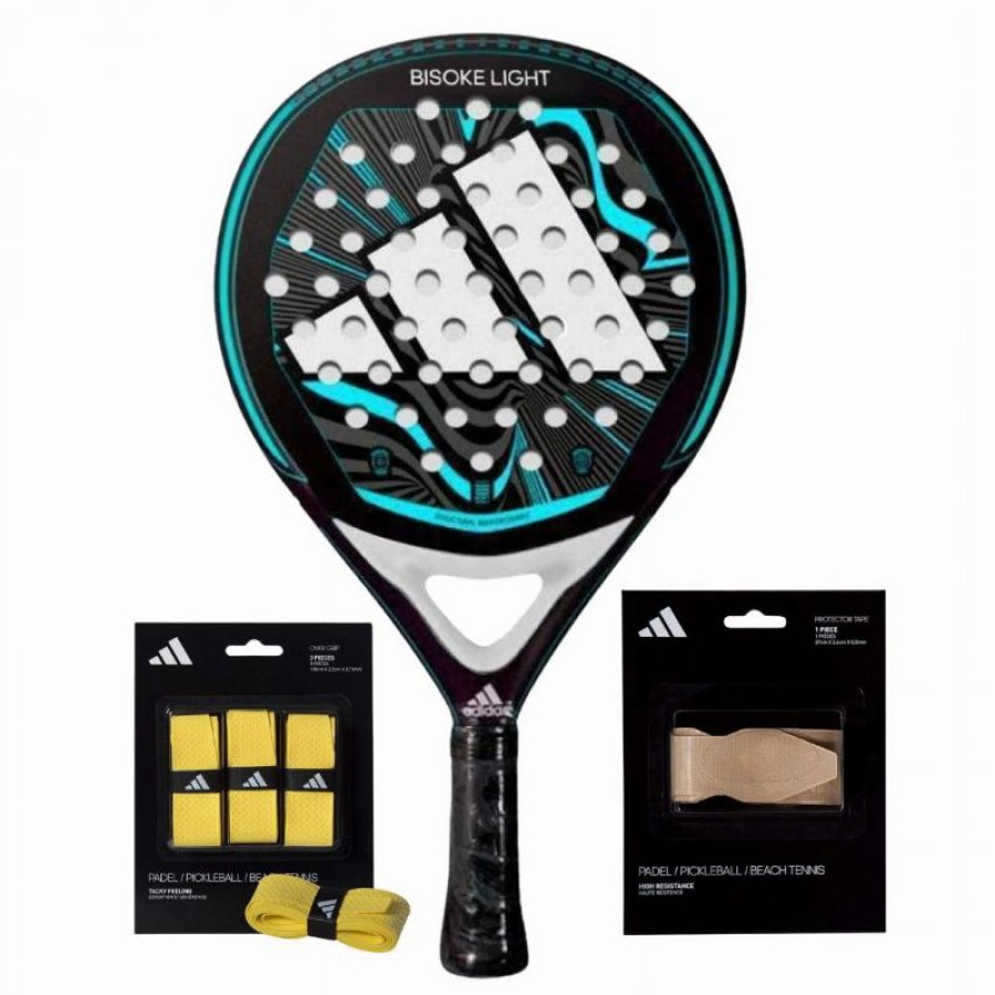 Pack Pala Adidas Bisoke Light 2024 con Overgrips y Protector  Oferta + Barato