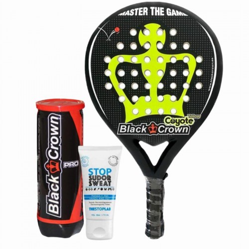Pack Pala Black Crown Coyote Yellow con Magnesio y Bolas Pack Pala Black Crown Coyote Yellow con Magnesio y Bolas