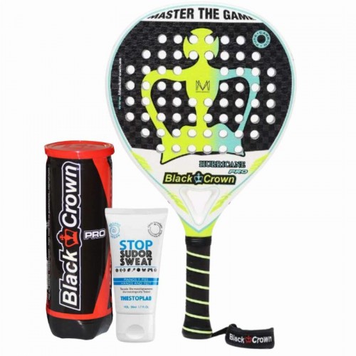Pack Pala Black Crown Marta Marrero Hurricane Pro 2022 con Magnesio y Bolas Pack Pala Black Crown Marta Marrero Hurricane Pro 2022 con Magnesio y Bolas