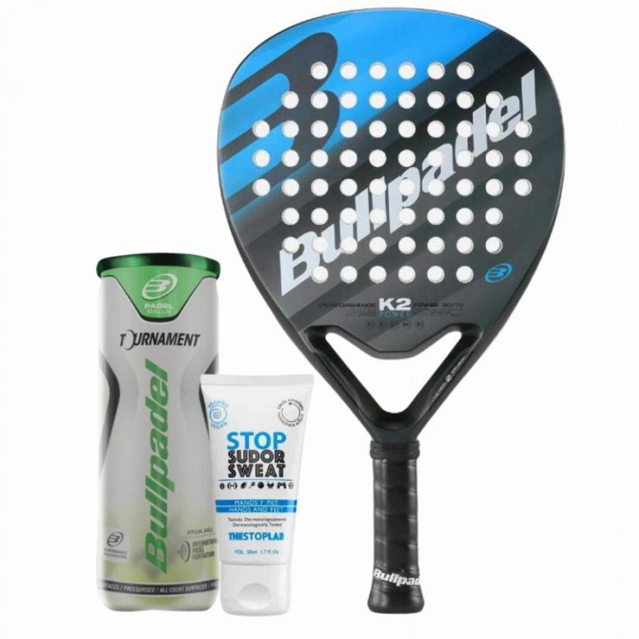 Pack Racchetta Bullpadel K2 Power 2023 con Magnesio e Palline  Offerta + Economico