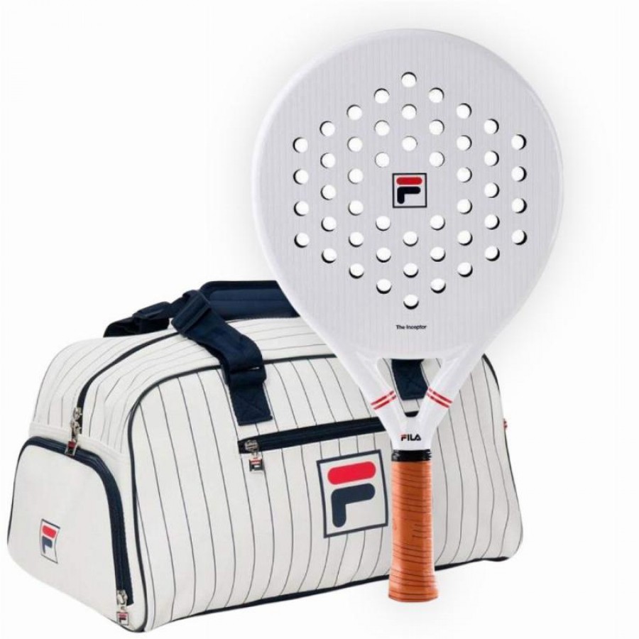 Pack Fila The Inceptor White Racket and Padel Racket Bag  Offer + Cheap