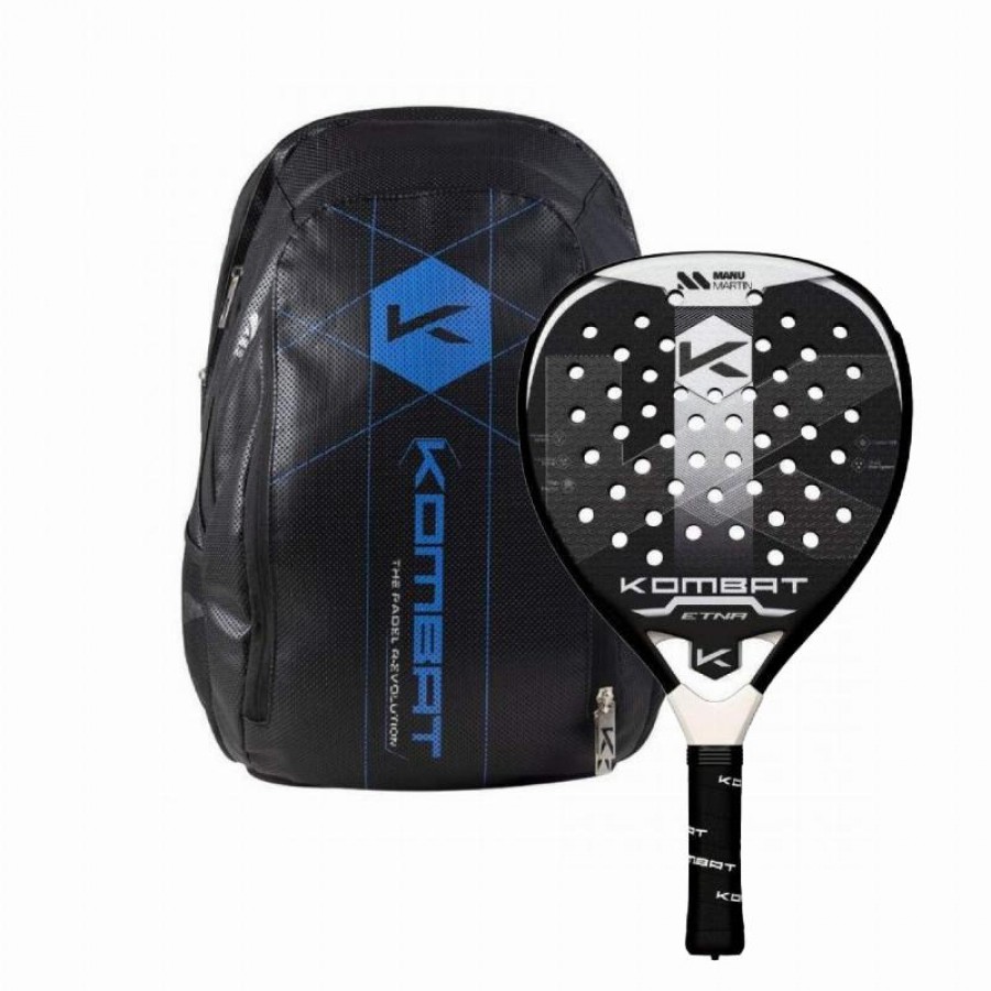 Pack Pala Kombat Manu Martin Etna y Mochila Azul  Oferta + Barato