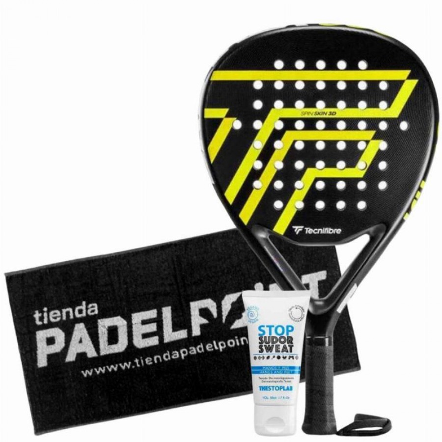 Pack Pala Tecnifibre Wall Breaker 360 con Toalla y Magnesio  Oferta + Barato