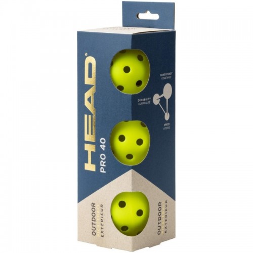 Pelotas Pickleball Head Pro 40 Outdoor 3 Unidades Pelotas Pickleball Head Pro 40 Outdoor 3 Unidades