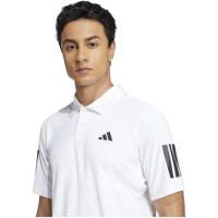 Adidas Club 3 Stripes White Black Polo
