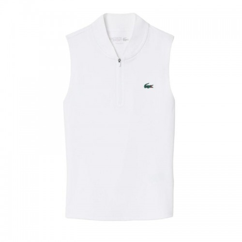 Polo Lacoste Sleeveless Ultra Dry Blanco Mujer
