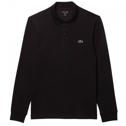 Polo Manga Larga Lacoste Regular Fit Algodon Negro