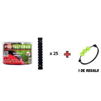 Pro Elite Protetor Preto Dendado 25 Unidades