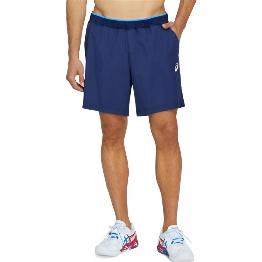 Short Asics Club 7In Azul Peacoat  Oferta + Barato