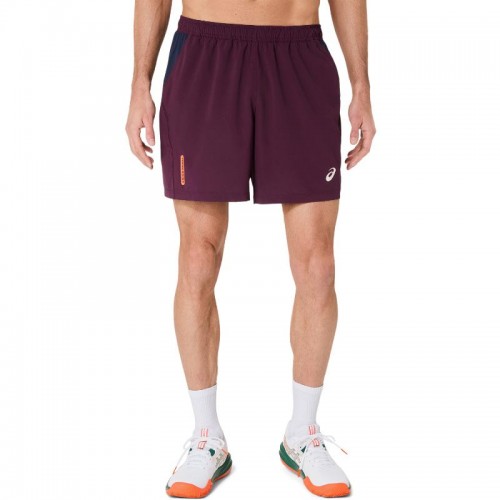 Short Asics Padel Court 7IN Granate Oscuro