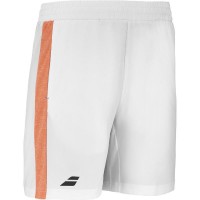 Short Babolat Play Blanco Naranja
