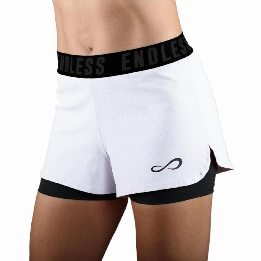 Pantaloncini Endless Tech Iconic Blanco Mujer  Offerta + Economico