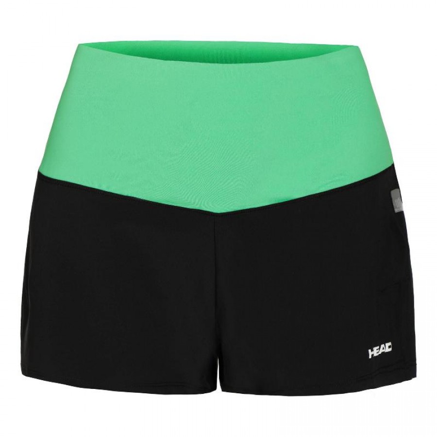 Short Head Dynamic Negro Verde Mujer  Oferta + Barato