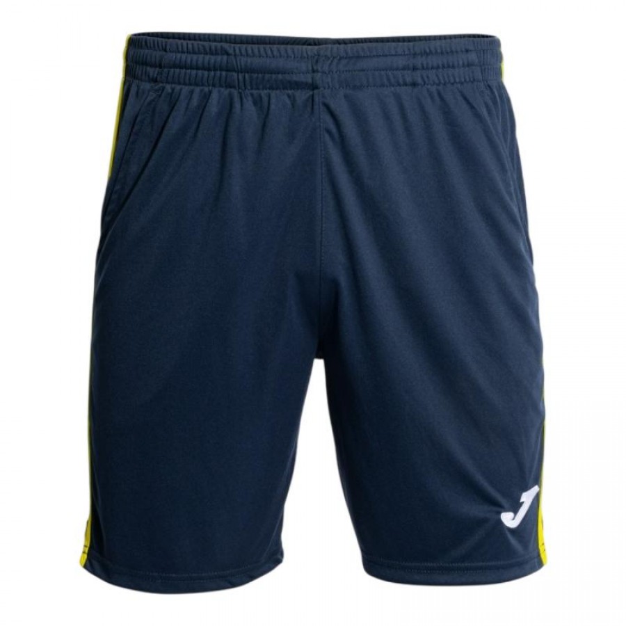 Short Joma Open III Azul Marino Amarillo