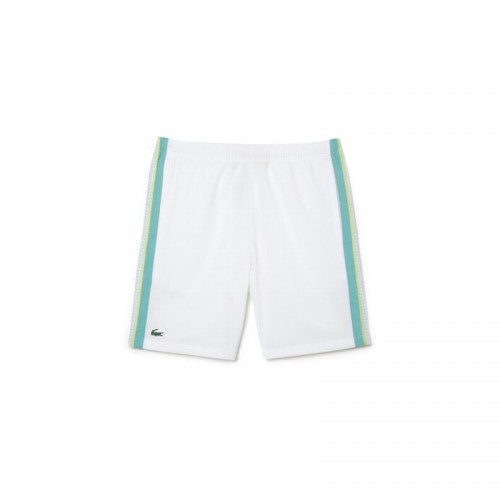 Short Lacoste Poliester Reciclado Blanco Verde Short Lacoste Poliester Reciclado Blanco Verde