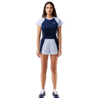Short Lacoste Ultra Dry Azul Mujer  Oferta + Barato