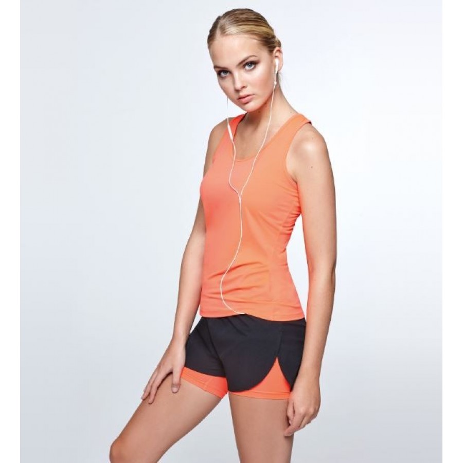 Short Roly Lanus Negro Coral Fluor - Barata Oferta Outlet