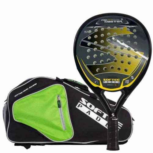 Pack Softee Pro Master Evolution Yellow Paddle with Padel Racket Bag Pack Softee Pro Master Evolution Yellow Paddle with Padel Racket Bag