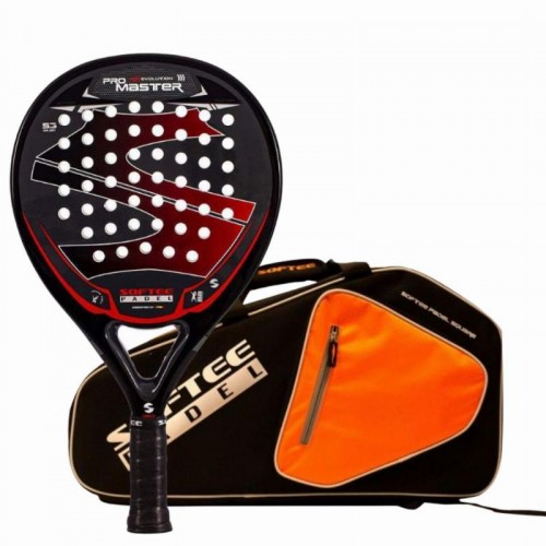 Pack Softee Pro Master Evolution Red Paddle with Padel Racket Bag Pack Softee Pro Master Evolution Red Paddle with Padel Racket Bag