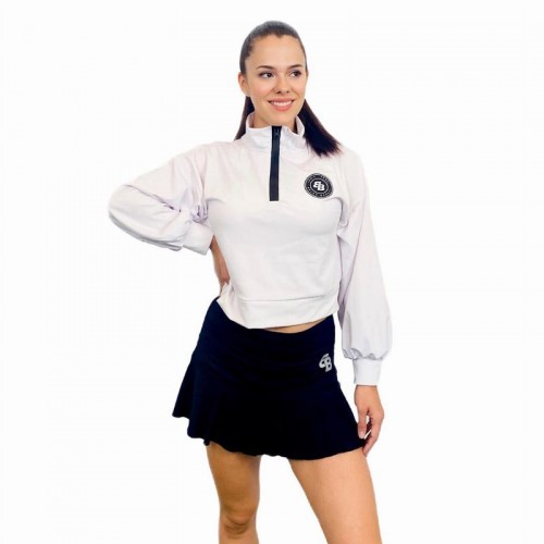 White Cropped BB Sweatshirt White Cropped BB Sweatshirt