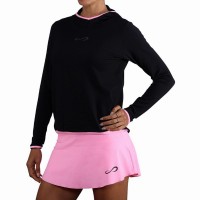 Sudadera Endless Breath Negro Rosa Gris