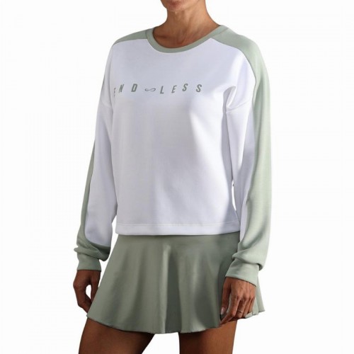 Sudadera Endless Halo Blanco Verde Claro