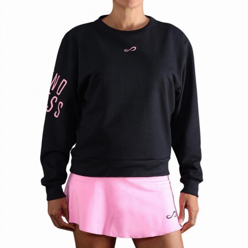 Sudadera Endless Swell Negro Rosa