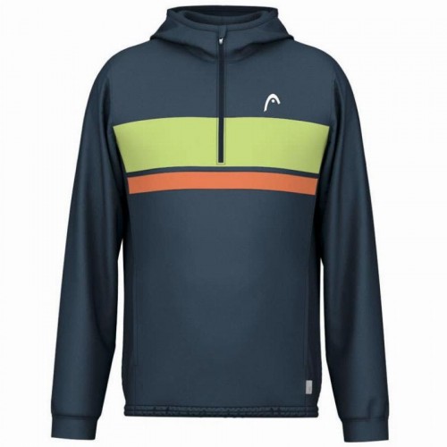 Head Topspin Navy Blue Sweatshirt Lime Head Topspin Navy Blue Sweatshirt Lime