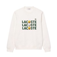Felpa Lacoste bianca in peluche  Offerta + Economico
