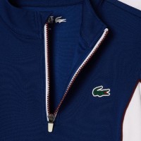 Sudadera Lacoste Ultra Dry Azul Marino Blanco Mujer  Oferta + Barato