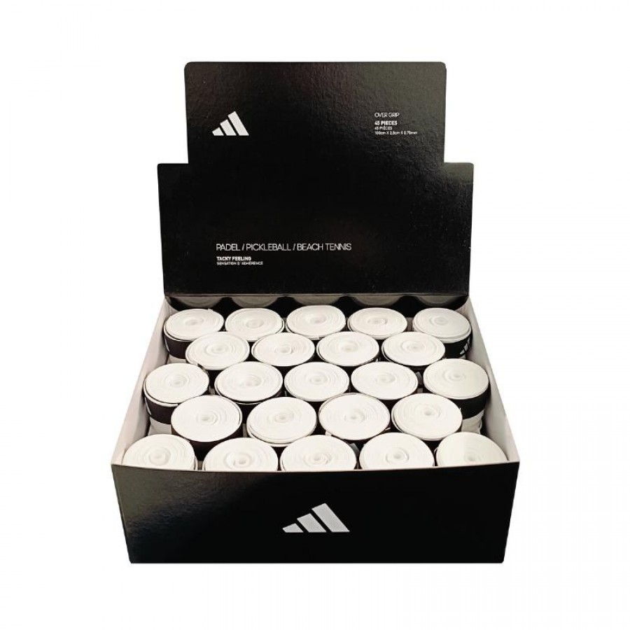 Tambor Adidas 45 Overgrips Tacky Feeling Blancos  Oferta + Barato
