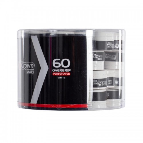 Black Crown Perforated White Drum 60 Overgrips Black Crown Perforated White Drum 60 Overgrips