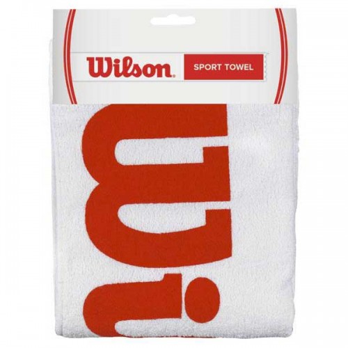 Toalla Wilson Sport Blanco Rojo Grande Toalla Wilson Sport Blanco Rojo Grande