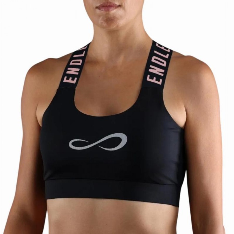 Top Endless Iconic II Negro Rosa Cristal  Oferta + Barato