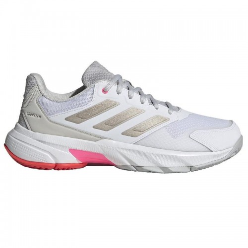 Adidas CourtJam Control 3 White Silver Red Women''s Sneakers Adidas CourtJam Control 3 White Silver Red Women''s Sneakers