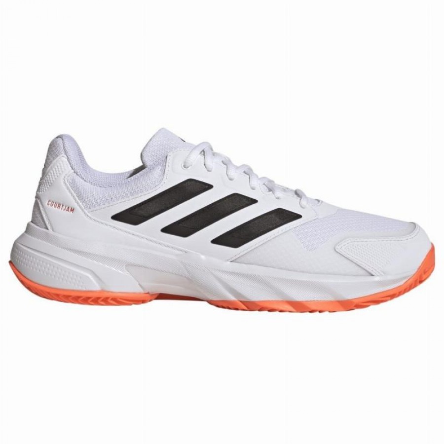 Adidas CourtJam Control 3 Clay White Orange Black Sneakers
